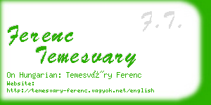 ferenc temesvary business card